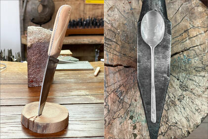 Cheminee.knife and spoon