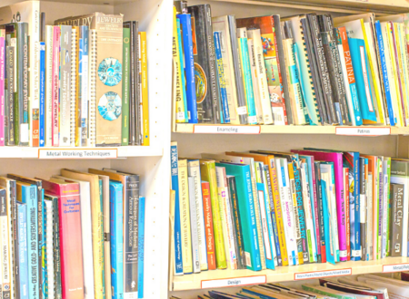Books on a shelf