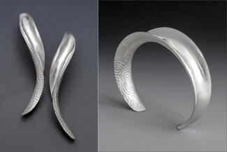 Eid.silver earrings and cuff