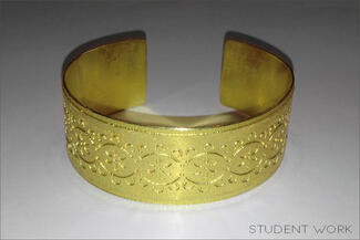 New.brass bracelet student work